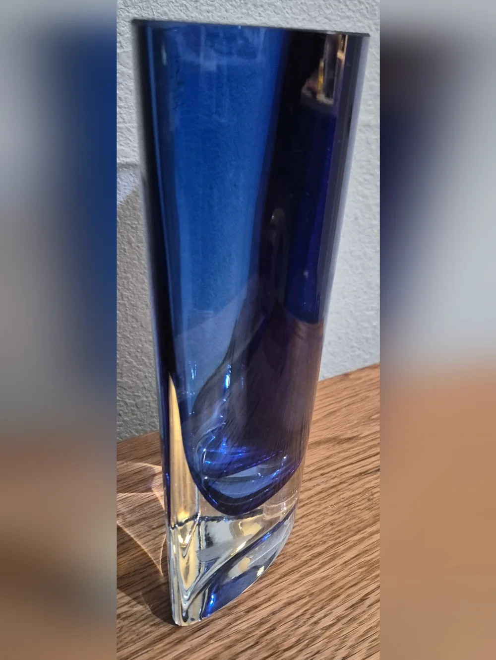 Handcrafted, mouth-blown cobalt blue glass vase from LSA International